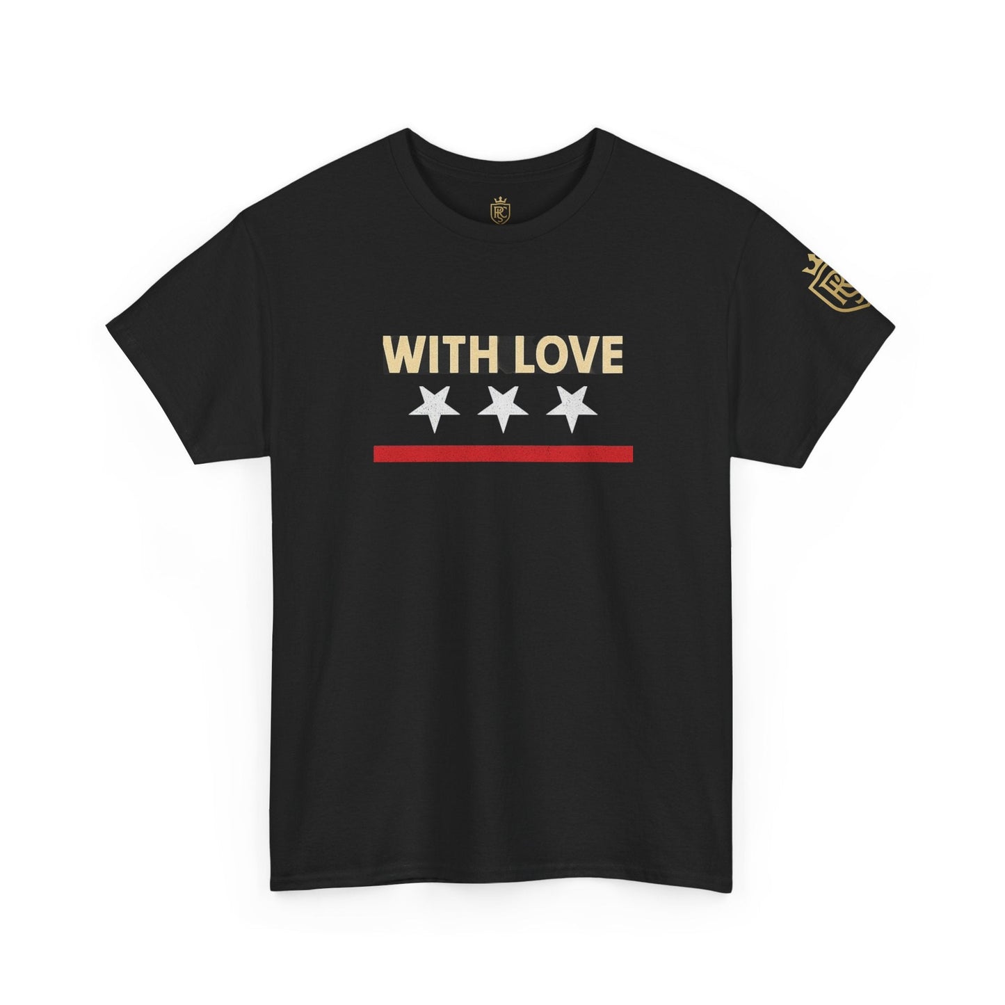 Stylish Unisex Heavy Cotton Tee - 'With Love' Statement Shirt, Casual Wear, Gift for Her, Gift for Him, Everyday Comfort Printify