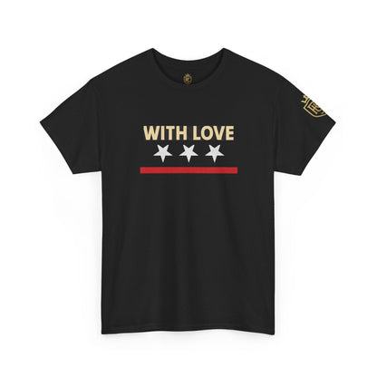 Stylish Unisex Heavy Cotton Tee - 'With Love' Statement Shirt, Casual Wear, Gift for Her, Gift for Him, Everyday Comfort Printify