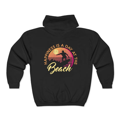 Beach Vibes Full Zip Hoodie, Unisex Printify