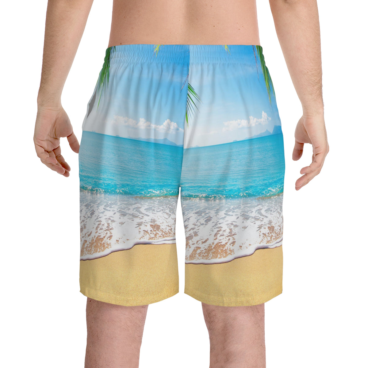 Men's Elastic Beach Shorts (AOP)