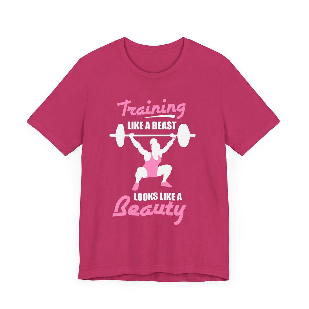 S’entraîner comme une bête ressemble à un tee-shirt unisexe de beauté 