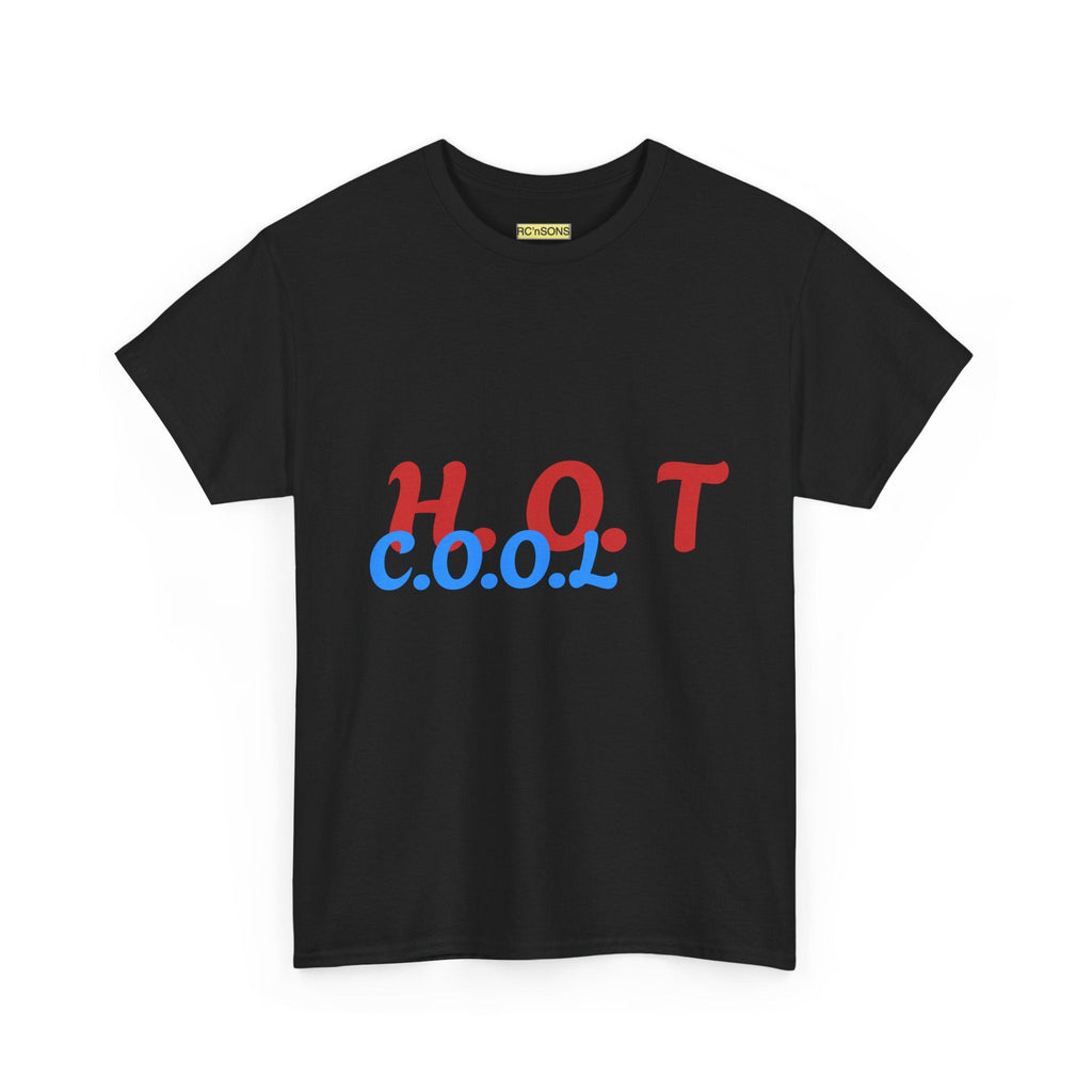Cool & Trendy Unisex Heavy Cotton Tee - H.O.T. C.O.O.L. Graphic Shirt, Casual Wear, Gift for Friends, Summer Style, Streetwear Printify