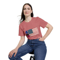 USA Flag Short-Sleeve T-Shirt, Patriotic Tee for Independence Day, Casual Wear, Gift for Veterans, Summer Style Printify