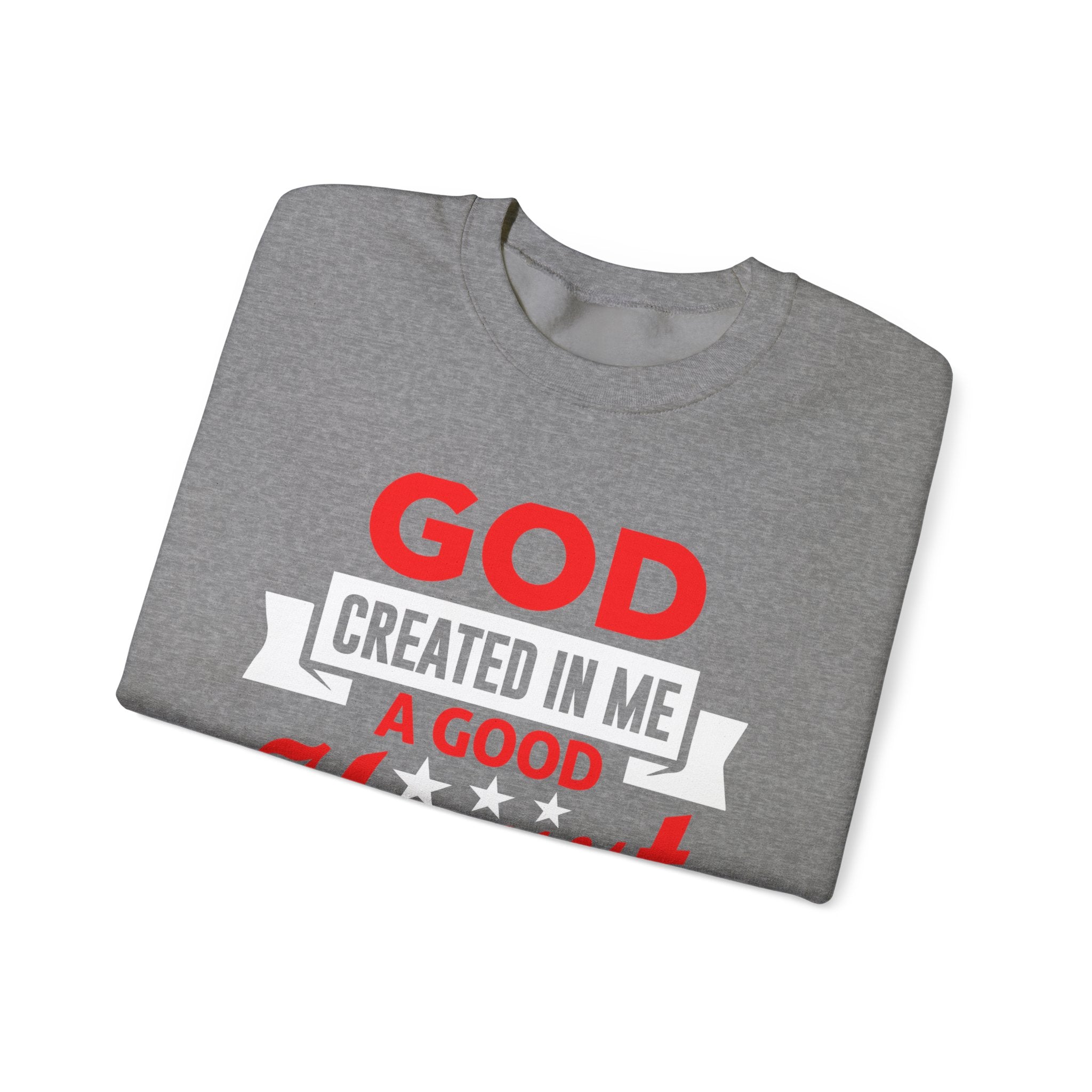 Dieu a créé en moi un sweat-shirt unisexe au bon cœur 