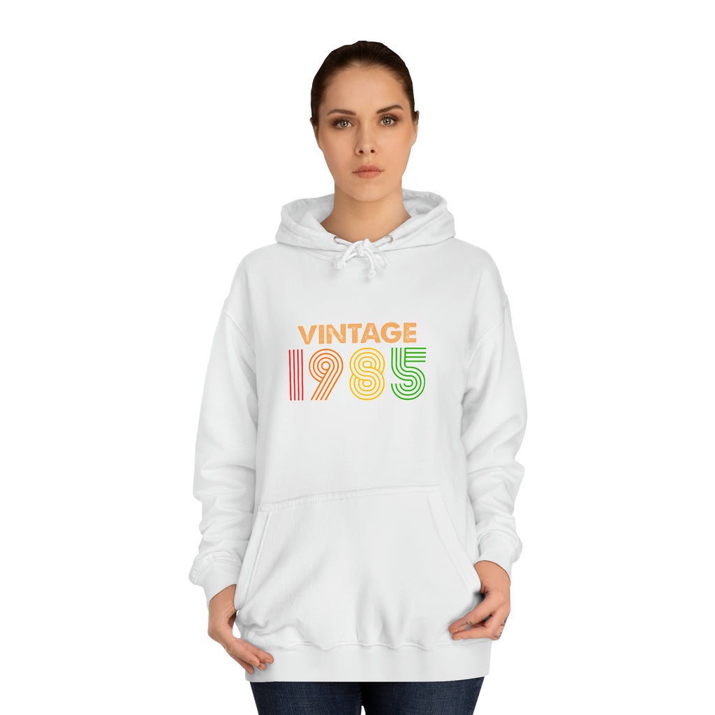 Sweat à capuche unisexe vintage 1985 