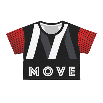 Move Crop Tee - Stylish Casual Top, Workout Shirt, Gift for Fitness Enthusiasts, Summer Fashion, Trendy Activewear Printify