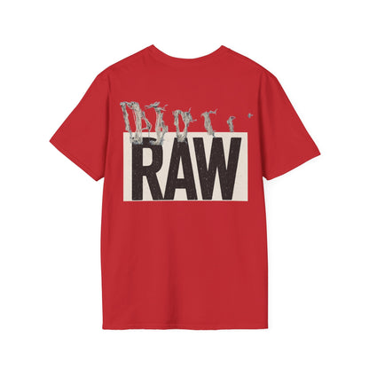 RAW Unisex Softstyle T-Shirt - Casual Graphic Tee for Everyday Wear, Perfect for Gift Giving, Streetwear, Summer Outfits Printify