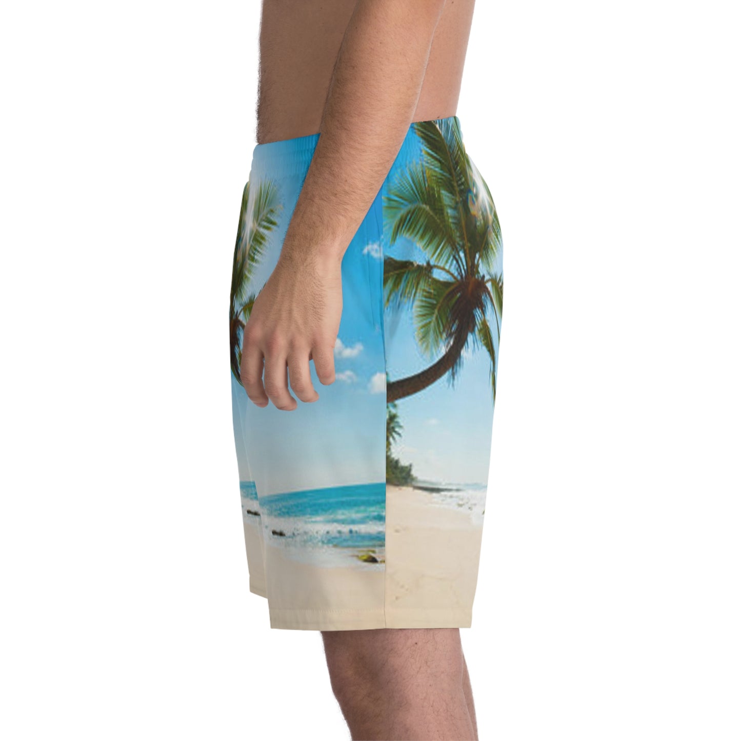 Men's Elastic Beach Shorts (AOP)