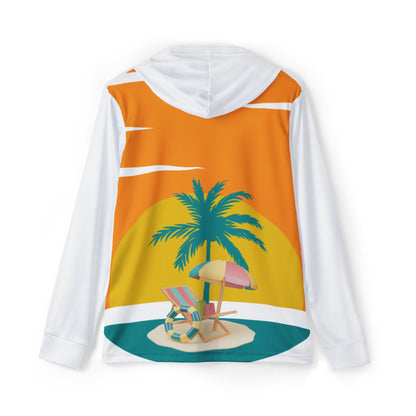 Hoodie with 'i land' Design - Men's Sports Warmup