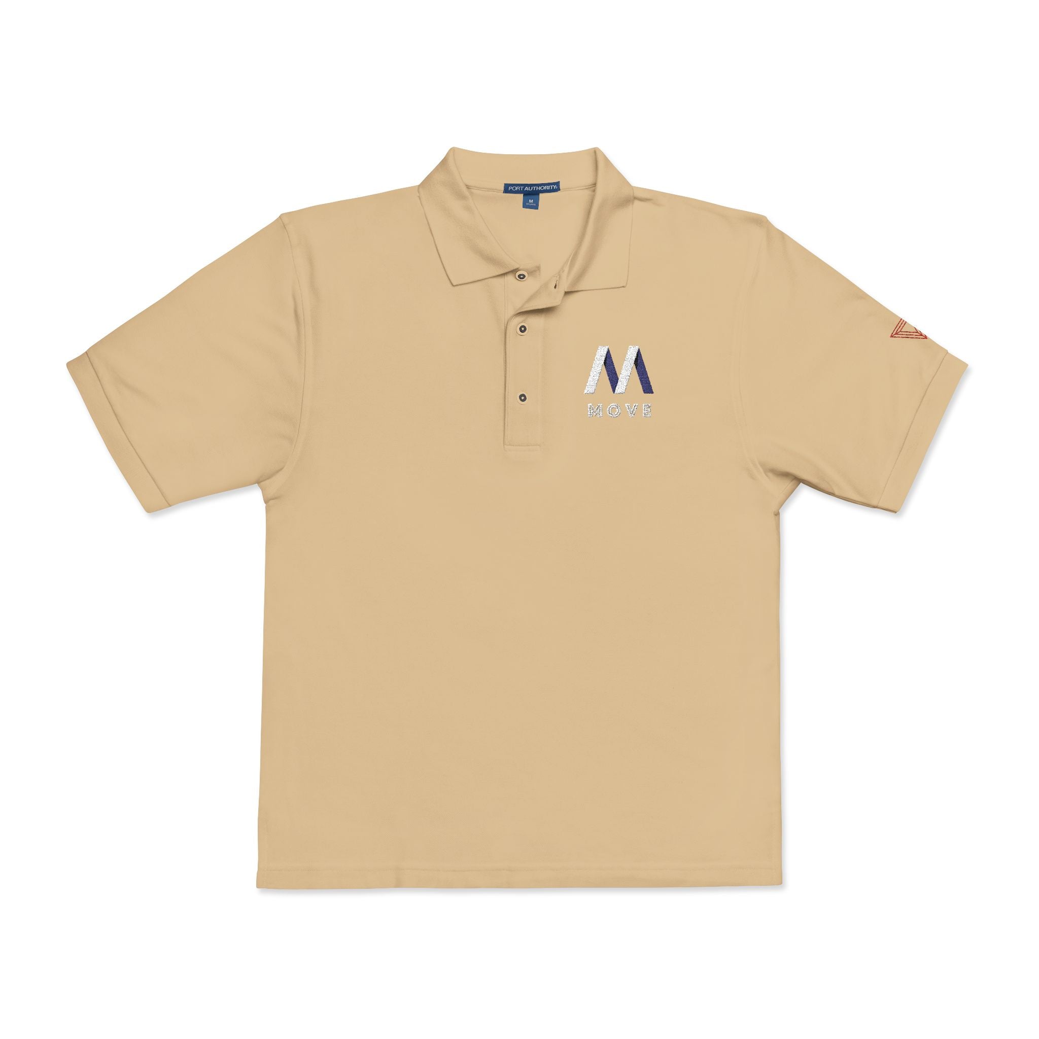 Stylish Unisex Polo Shirt with Triangle Embroidery, Casual Wear, Gift for Him/Her, Perfect for Work, Weekend, Sports, Events Printify