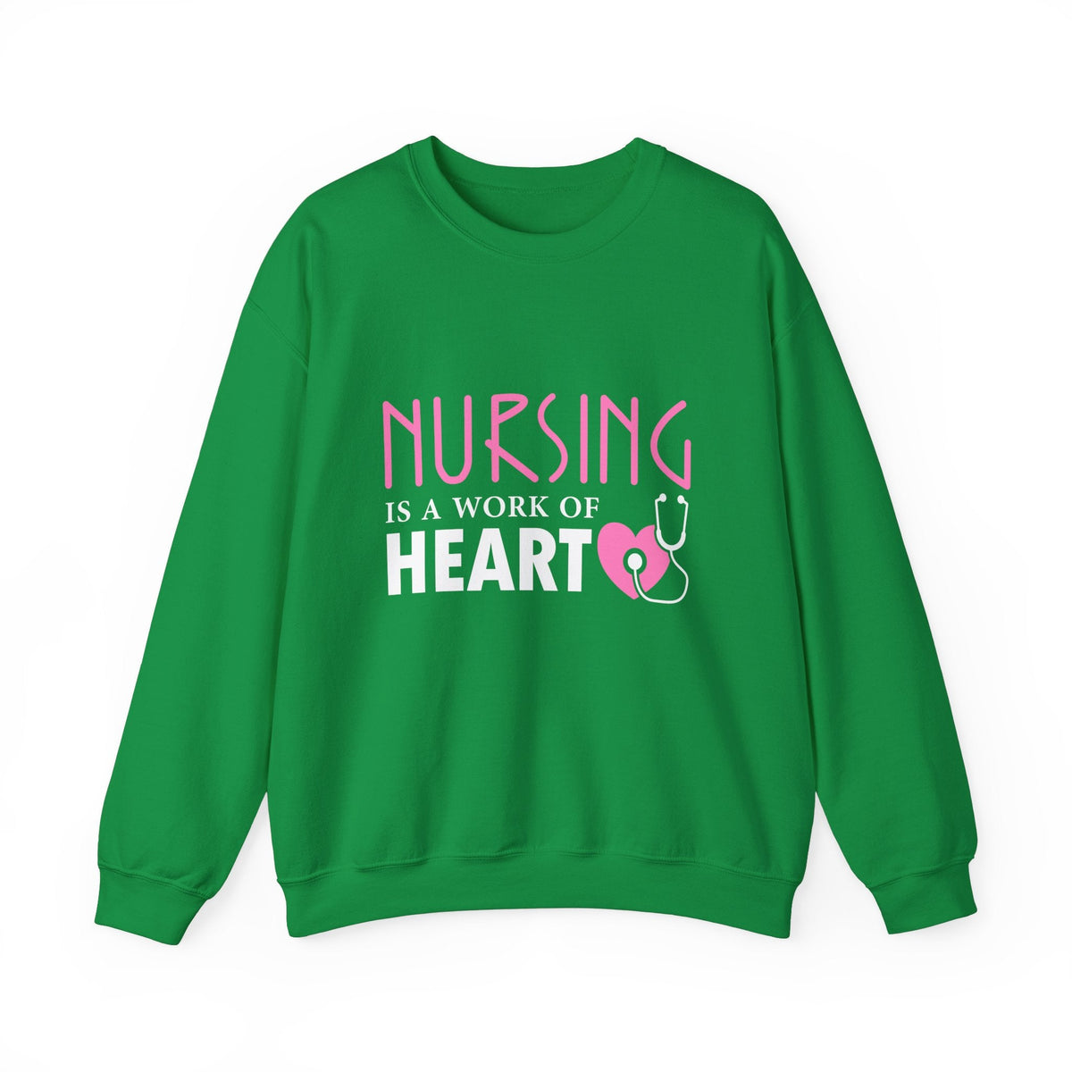 Nursing Is A Work Of Heart Unisex Sweatshirt Printify