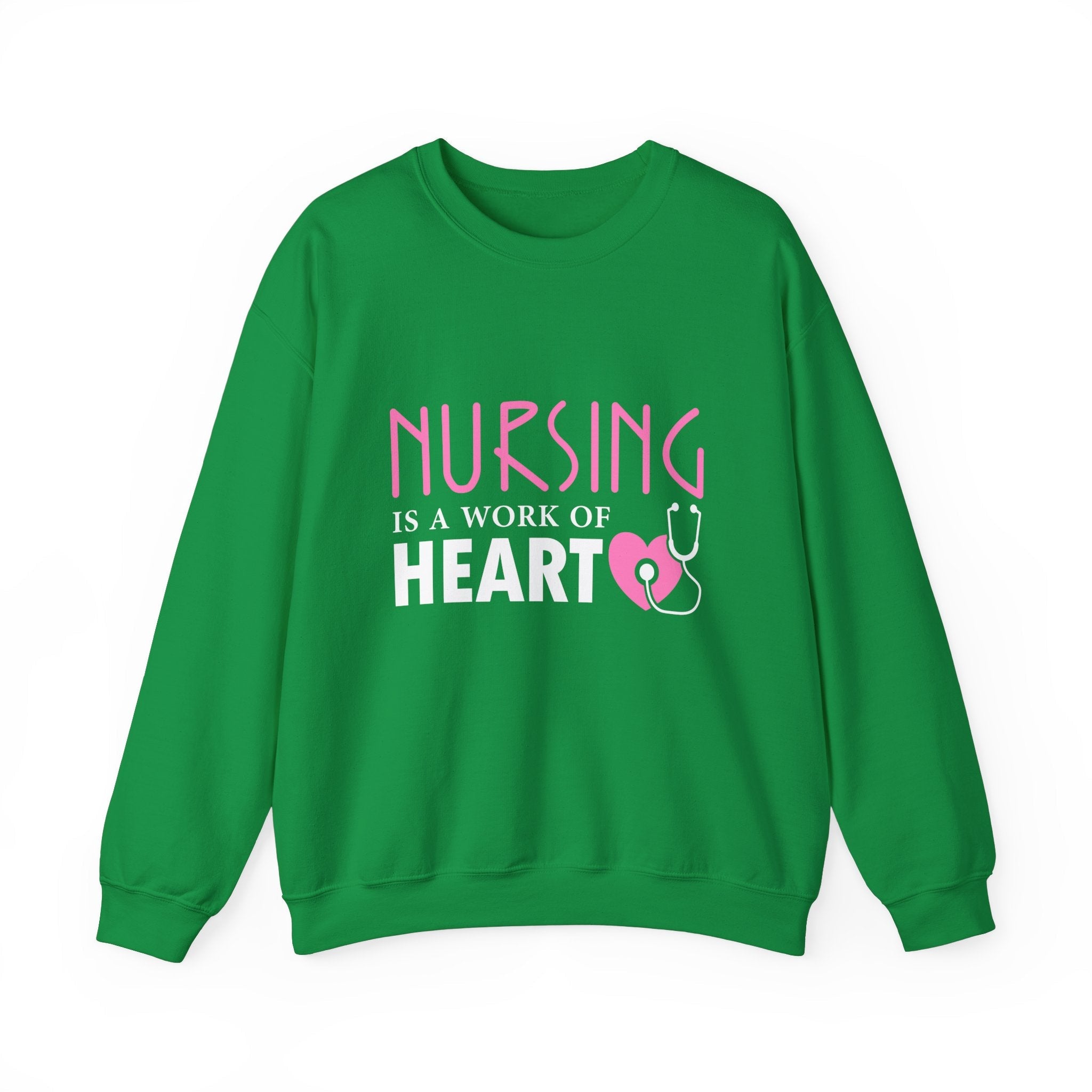 Nursing Is A Work Of Heart Unisex Sweatshirt Printify