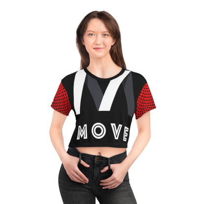 Move Crop Tee - Stylish Casual Top, Workout Shirt, Gift for Fitness Enthusiasts, Summer Fashion, Trendy Activewear Printify