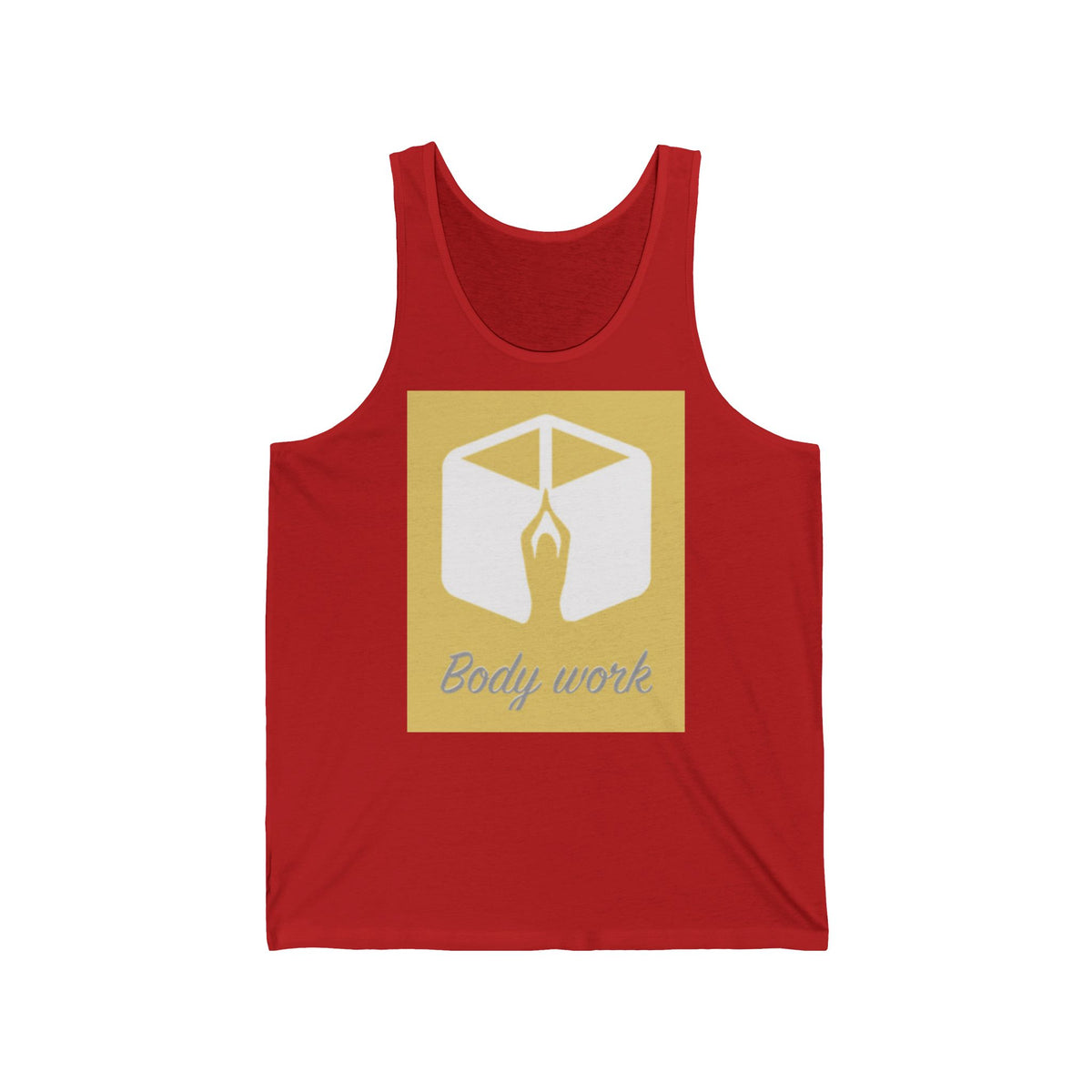 Unisex Jersey Tank Top - Body Work Design, Yoga Apparel, Fitness Gear, Workout Shirt, Gift for Health Enthusiasts