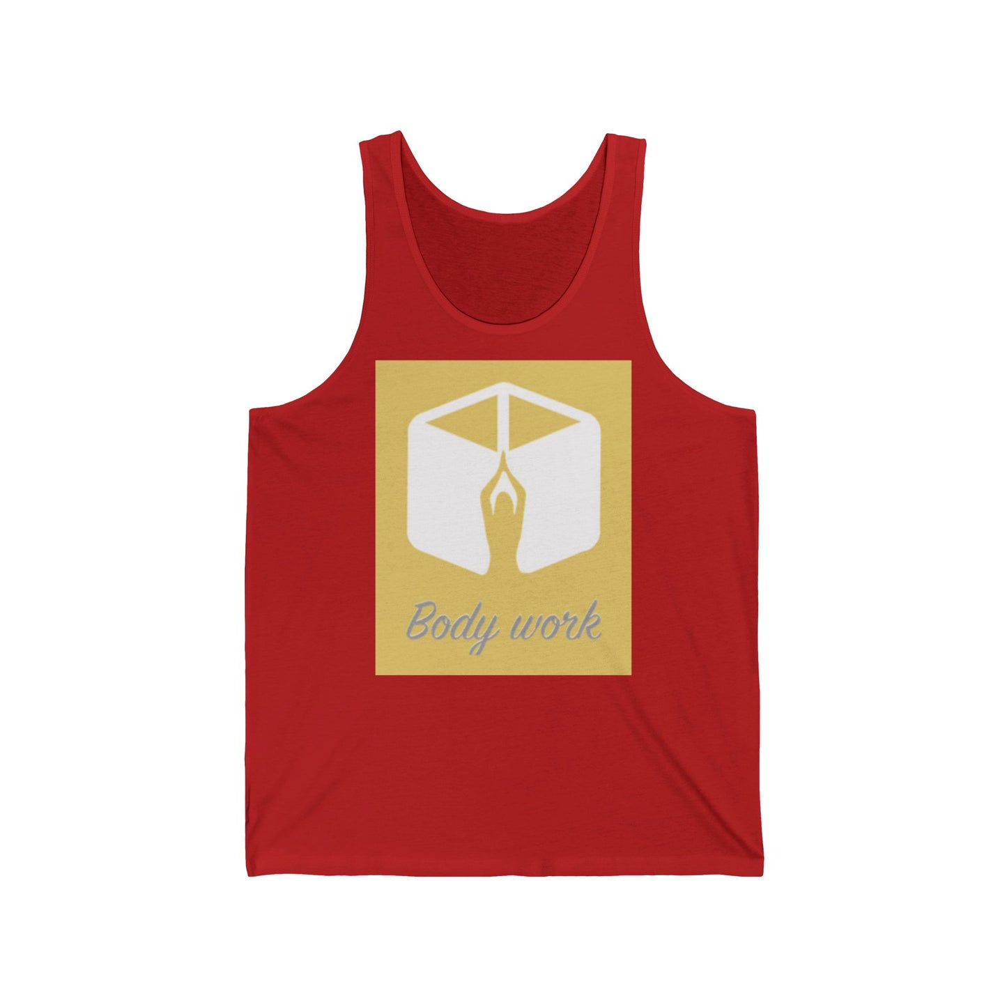 Unisex Jersey Tank Top - Body Work Design, Yoga Apparel, Fitness Gear, Workout Shirt, Gift for Health Enthusiasts