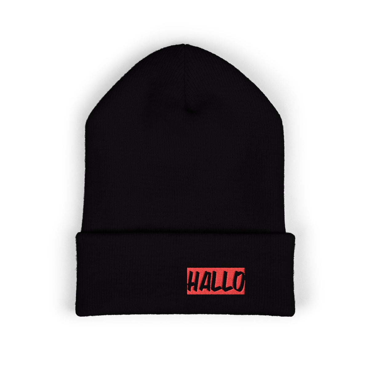 Beanie Hat - Hallo Embroidered Design