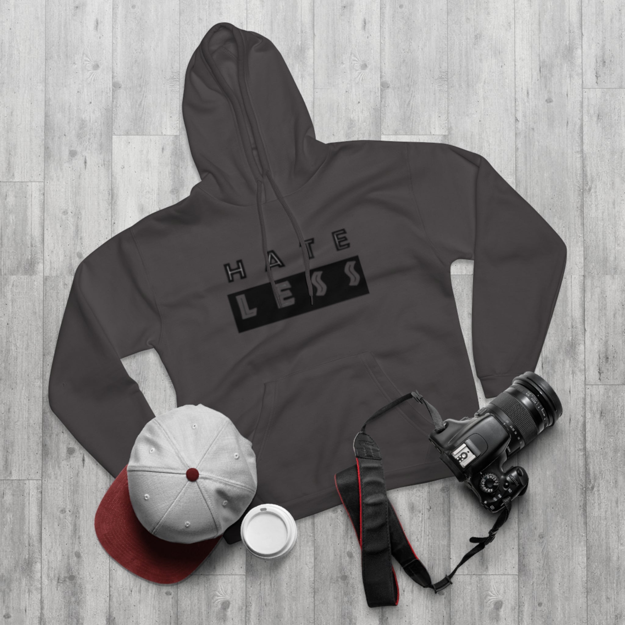 Hate Less Unisex Pullover Hoodie - Positive Vibes for Everyday Wear