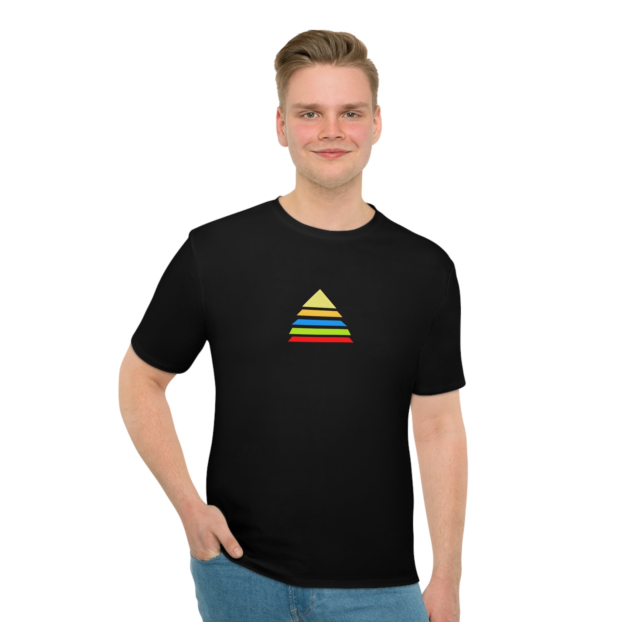 Men's Loose Pyramid Design T-shirt