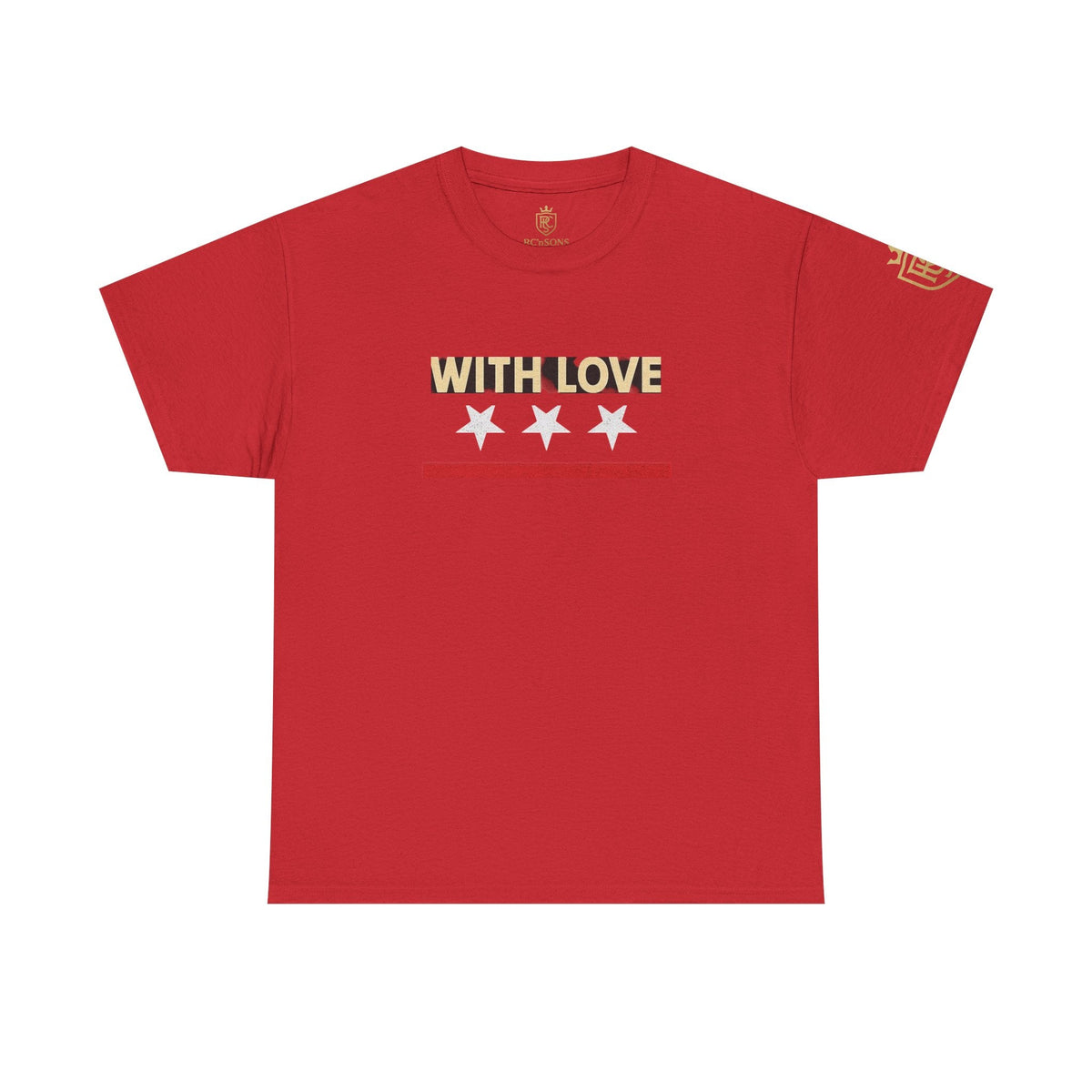 Stylish Unisex Heavy Cotton Tee - 'With Love' Statement Shirt, Casual Wear, Gift for Her, Gift for Him, Everyday Comfort Printify