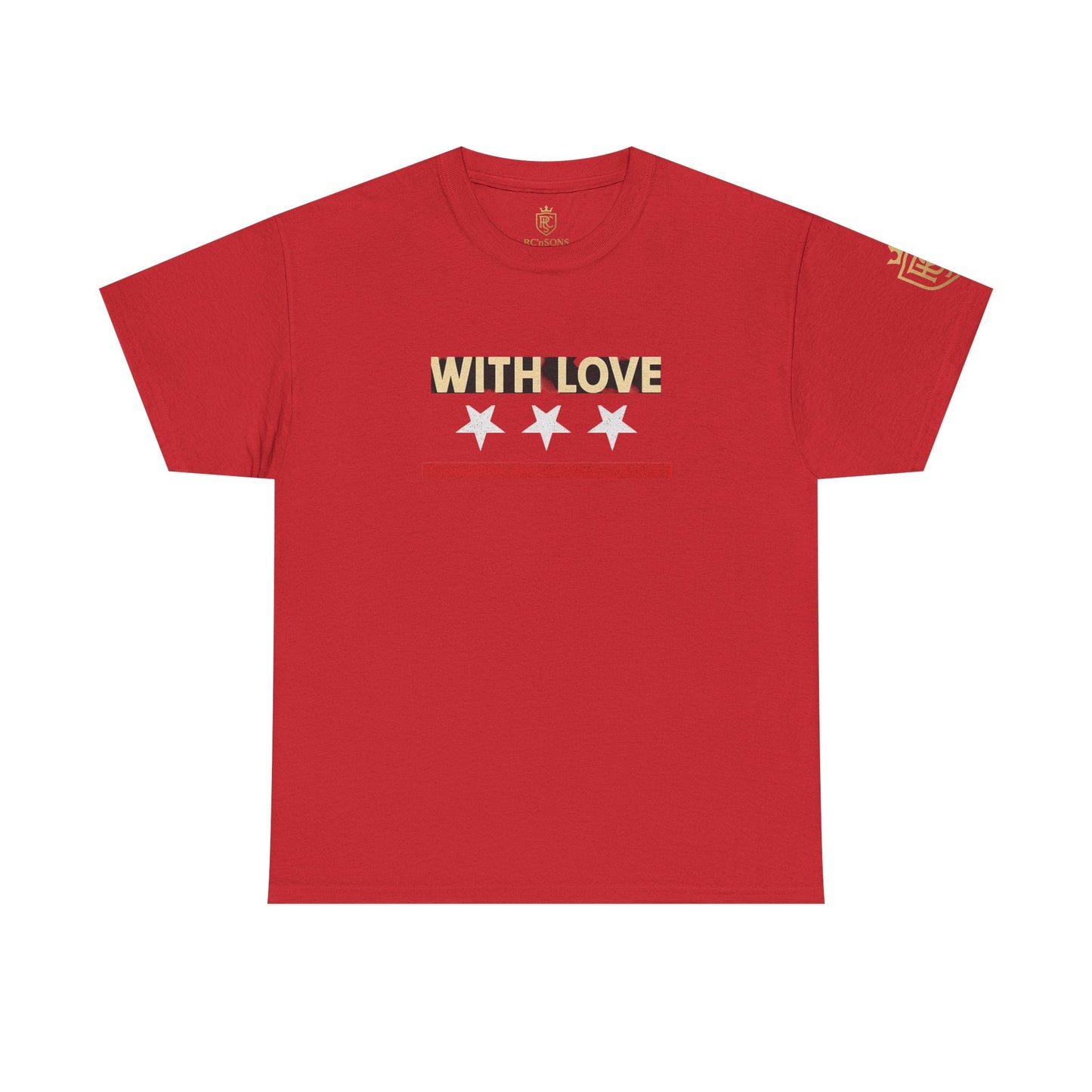 Stylish Unisex Heavy Cotton Tee - 'With Love' Statement Shirt, Casual Wear, Gift for Her, Gift for Him, Everyday Comfort Printify