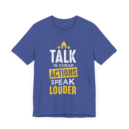 Parler, c’est des actions bon marché, parler plus fort, tee-shirt unisexe 