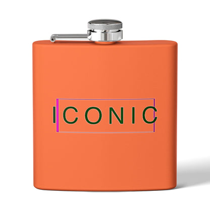 Stylish Stainless Steel Flask - 6oz Iconic Drinkware for Celebrations
