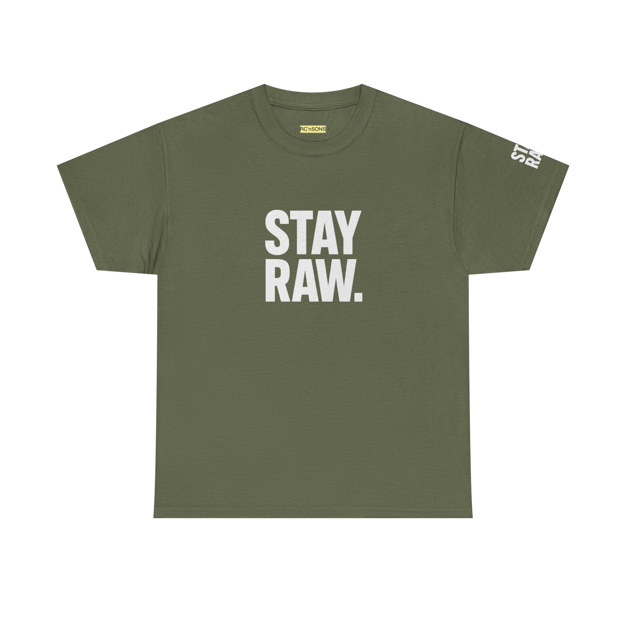 Raw Energy Unisex Tee - Stay Raw, Casual Wear, Street Style, Everyday Outfit, Graphic Tee, Gift for Him/Her Printify