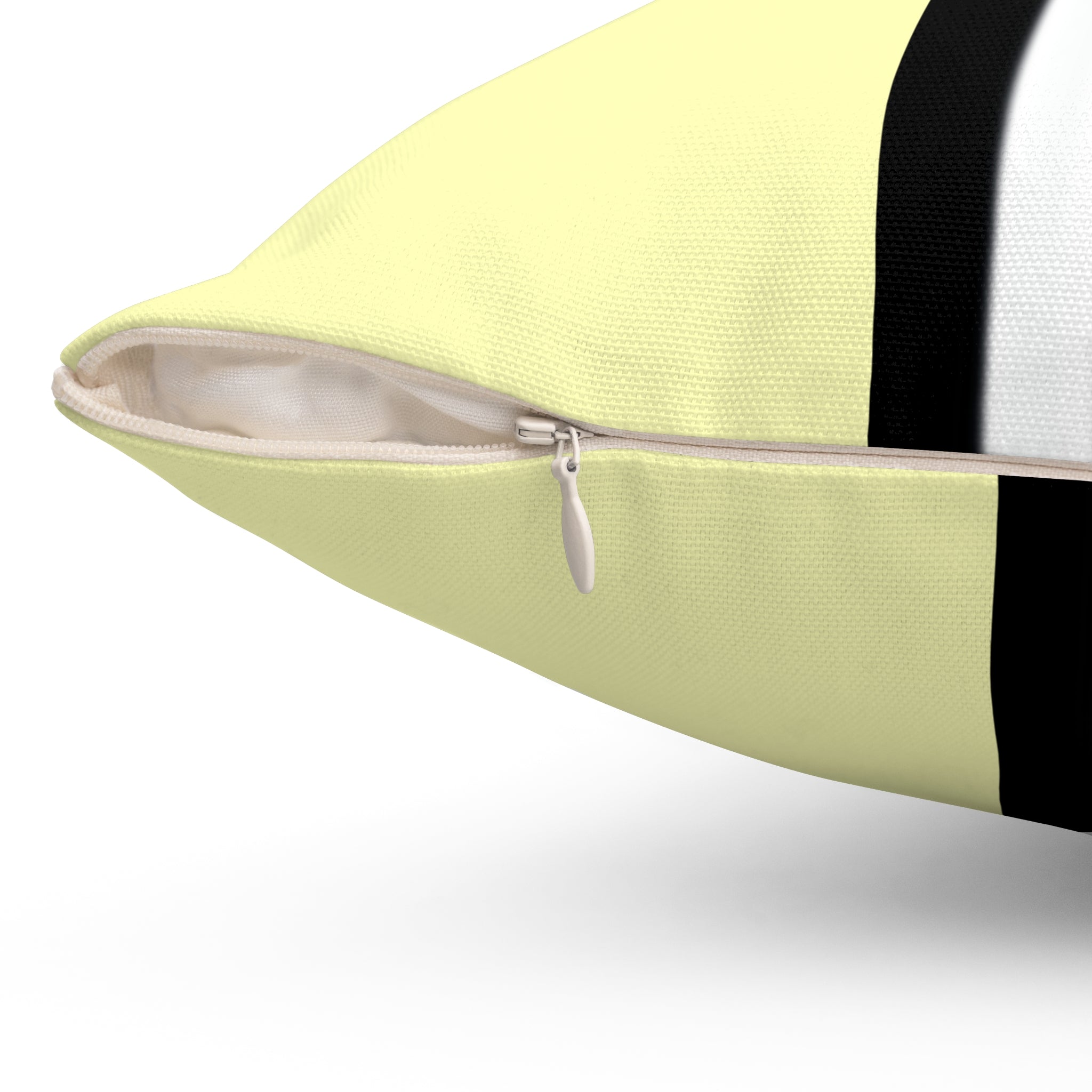 Square Pillow - Modern Striped Yellow for Cozy Living Spaces