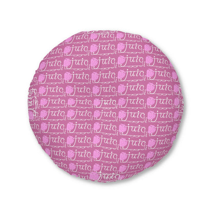 Pink Round Tufted Floor Pillow, Bohemian Decor, Lounge Cushion, Yoga Pillow, Meditation Cushion, Floor Seating