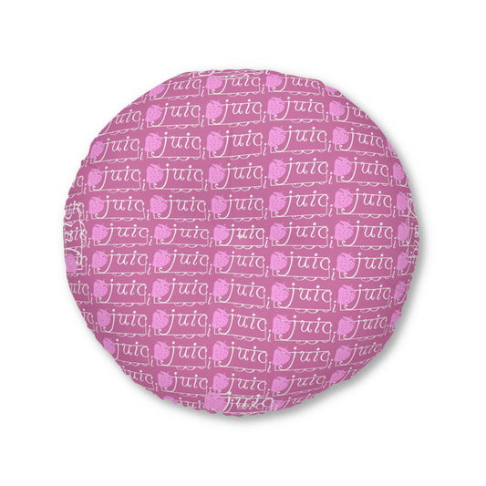 Pink Round Tufted Floor Pillow, Bohemian Decor, Lounge Cushion, Yoga Pillow, Meditation Cushion, Floor Seating