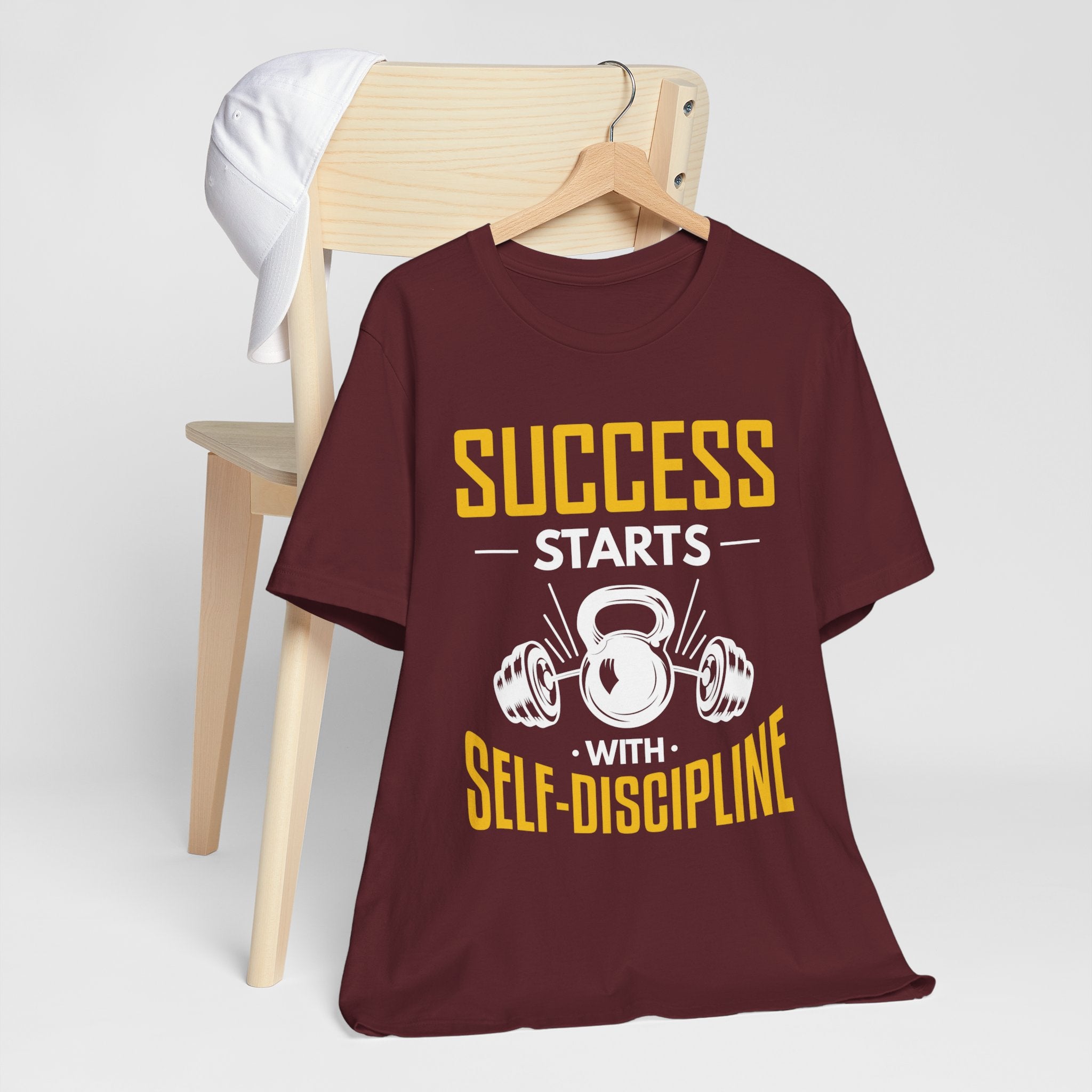 Le succès commence par le tee-shirt unisexe d’autodiscipline 
