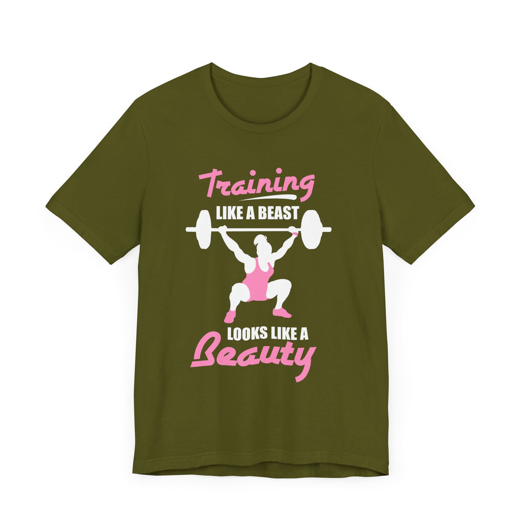S’entraîner comme une bête ressemble à un tee-shirt unisexe de beauté 