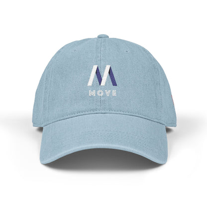 Embroidered Denim Hat - Move Design Printify