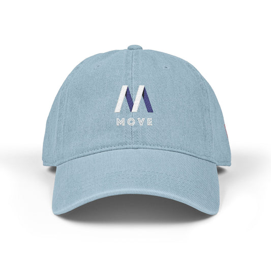 Embroidered Denim Hat - Move Design Printify