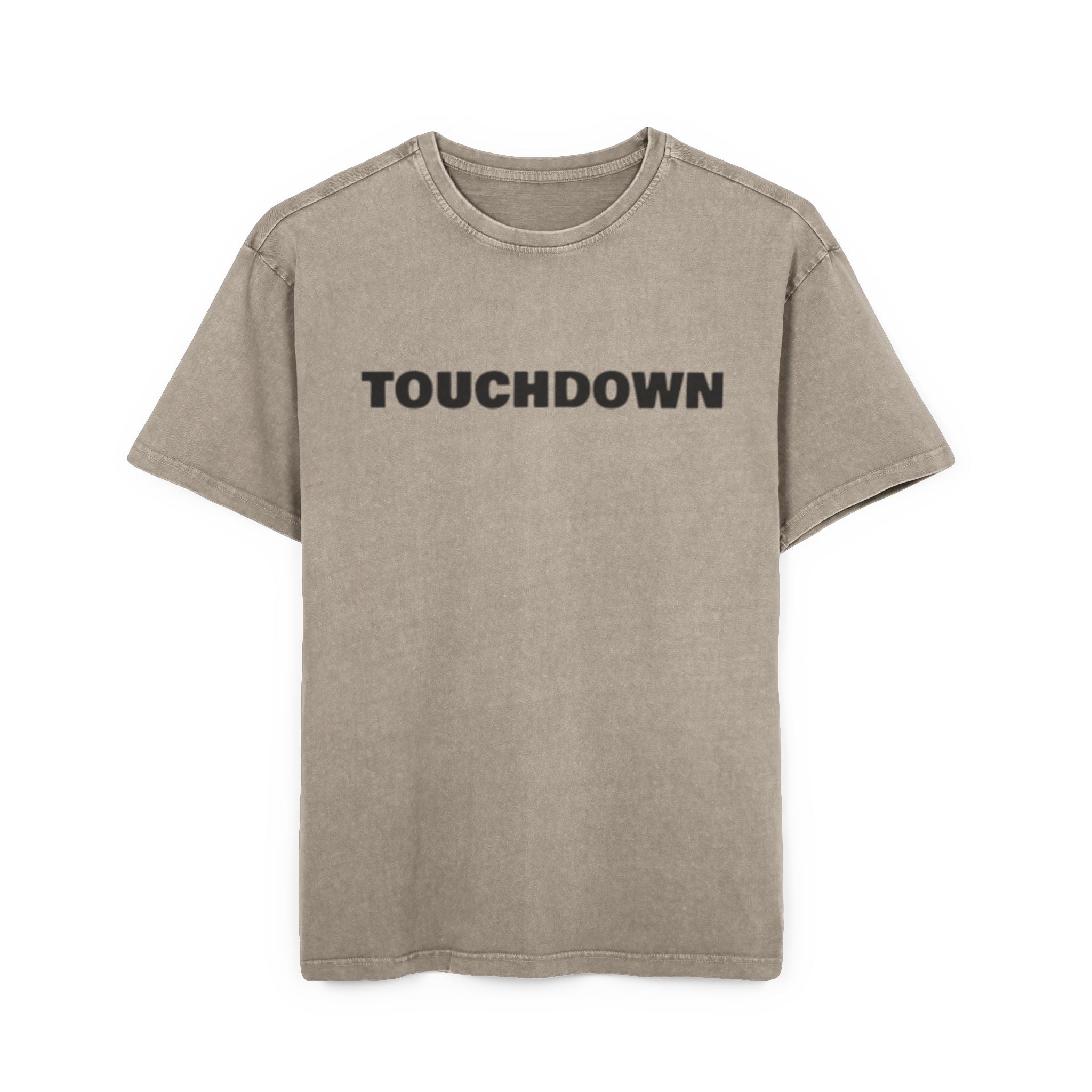 Men's Acid Washed Oversized Tee, Touchdown Graphic Shirt, Casual Style Tee, Gifts for Football Fans, Streetwear Essential