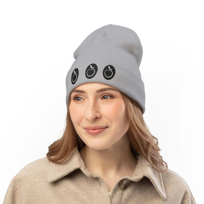 Cozy Embroidered Knit Beanie, Stylish Winter Hat, Customizable Beanie, Gift for Her, Fall Fashion Accessory, Casual Cap