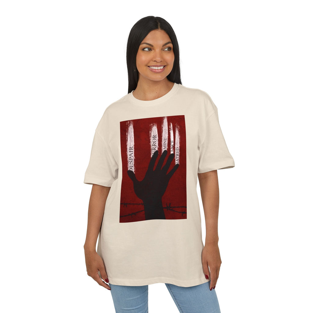 Bold Artistic Oversized Tee, Grunge Style Graphic Shirt, Unisex Urban Fashion, Statement Tee for Streetwear, Gift for Art Lovers Printify
