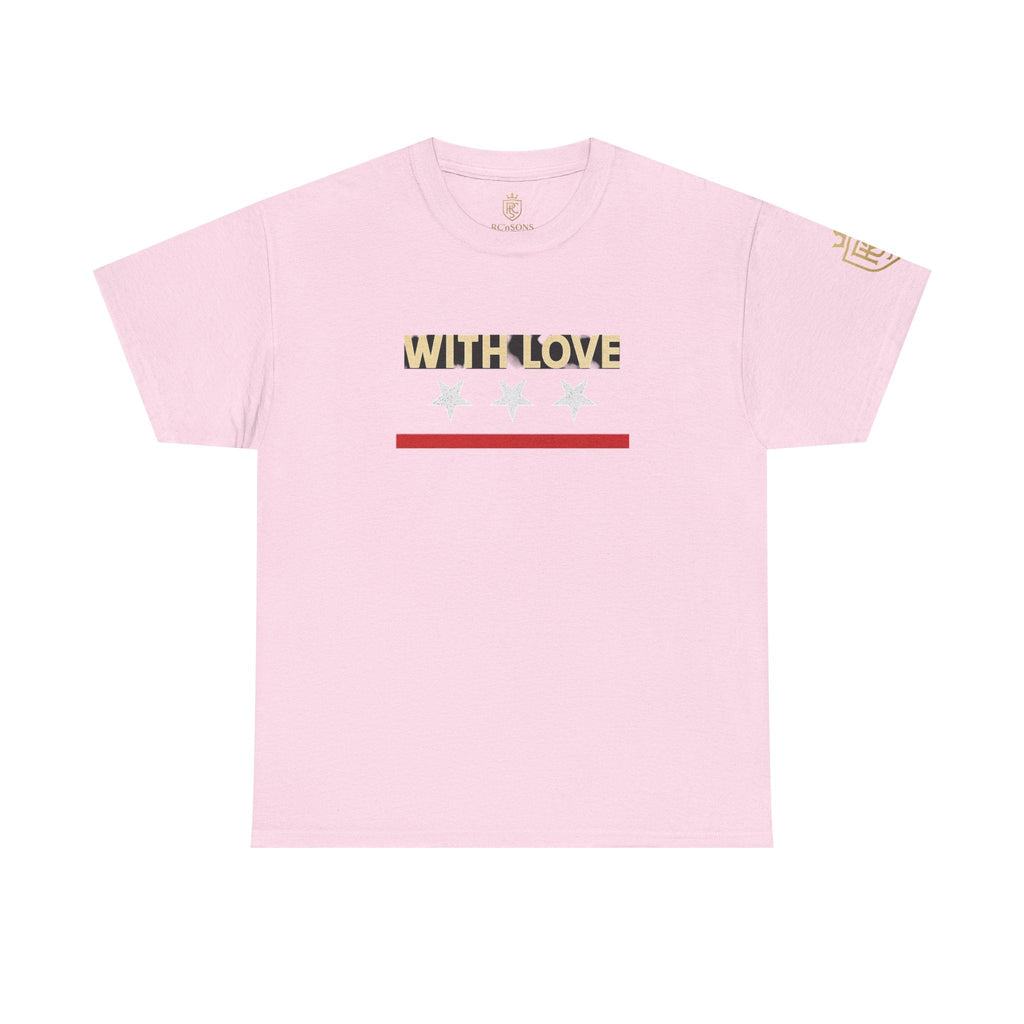 Stylish Unisex Heavy Cotton Tee - 'With Love' Statement Shirt, Casual Wear, Gift for Her, Gift for Him, Everyday Comfort Printify