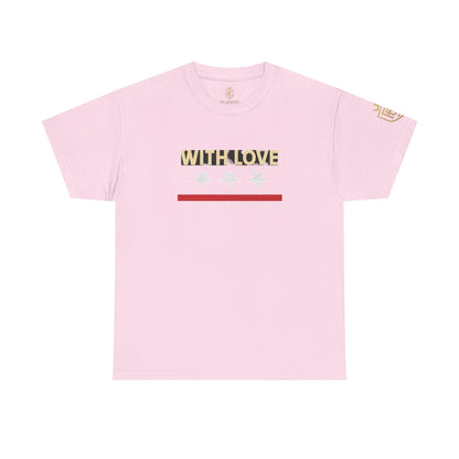 Stylish Unisex Heavy Cotton Tee - 'With Love' Statement Shirt, Casual Wear, Gift for Her, Gift for Him, Everyday Comfort Printify
