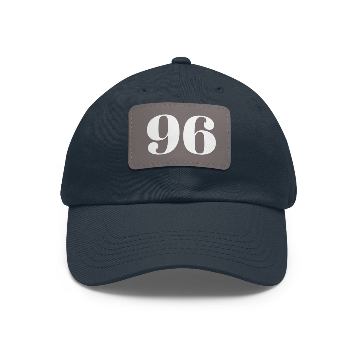 Dad Hat 96 Baseball Leather Patch Rectangle Design