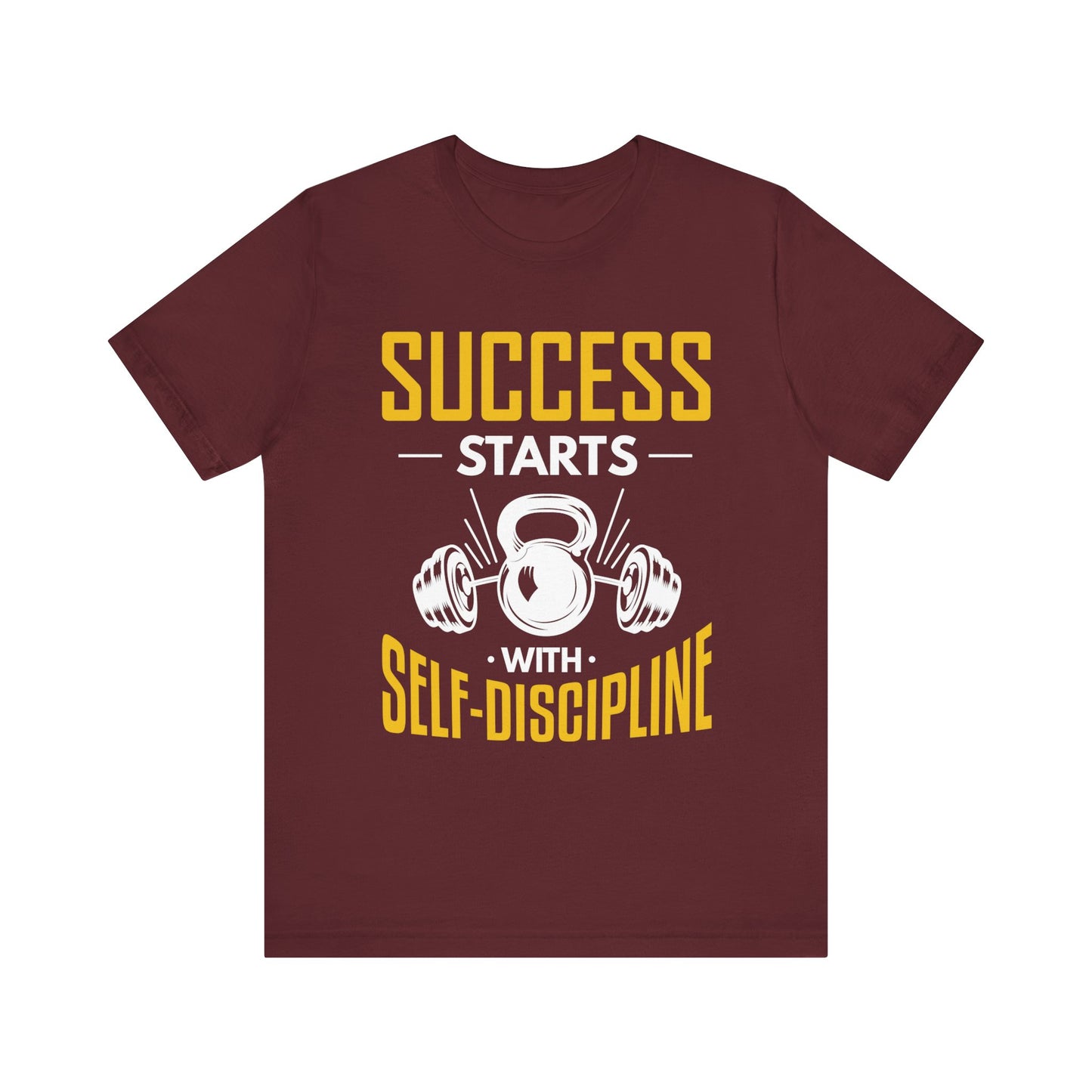 Le succès commence par le tee-shirt unisexe d’autodiscipline 