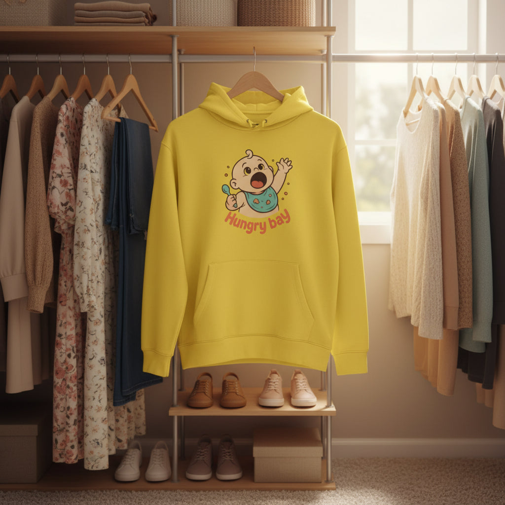 Cute Baby Feeding Hoodie Printify
