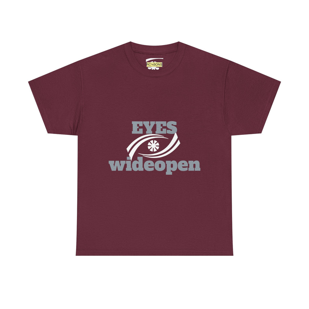 Eyes Wide Open Unisex Heavy Cotton Tee | Everyday Wear, Gift for Dreamers, Casual Shirt, Inspirational Apparel, Unisex T-Shirt Printify