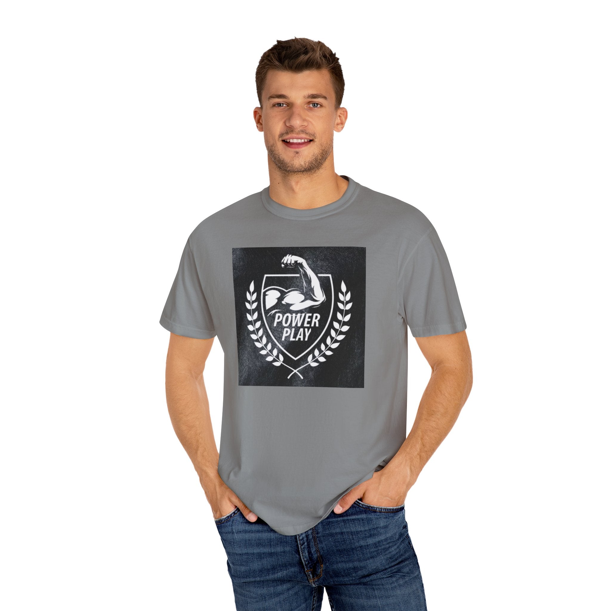 Power Play Unisex Garment-Dyed T-Shirt - Gym Motivation Apparel