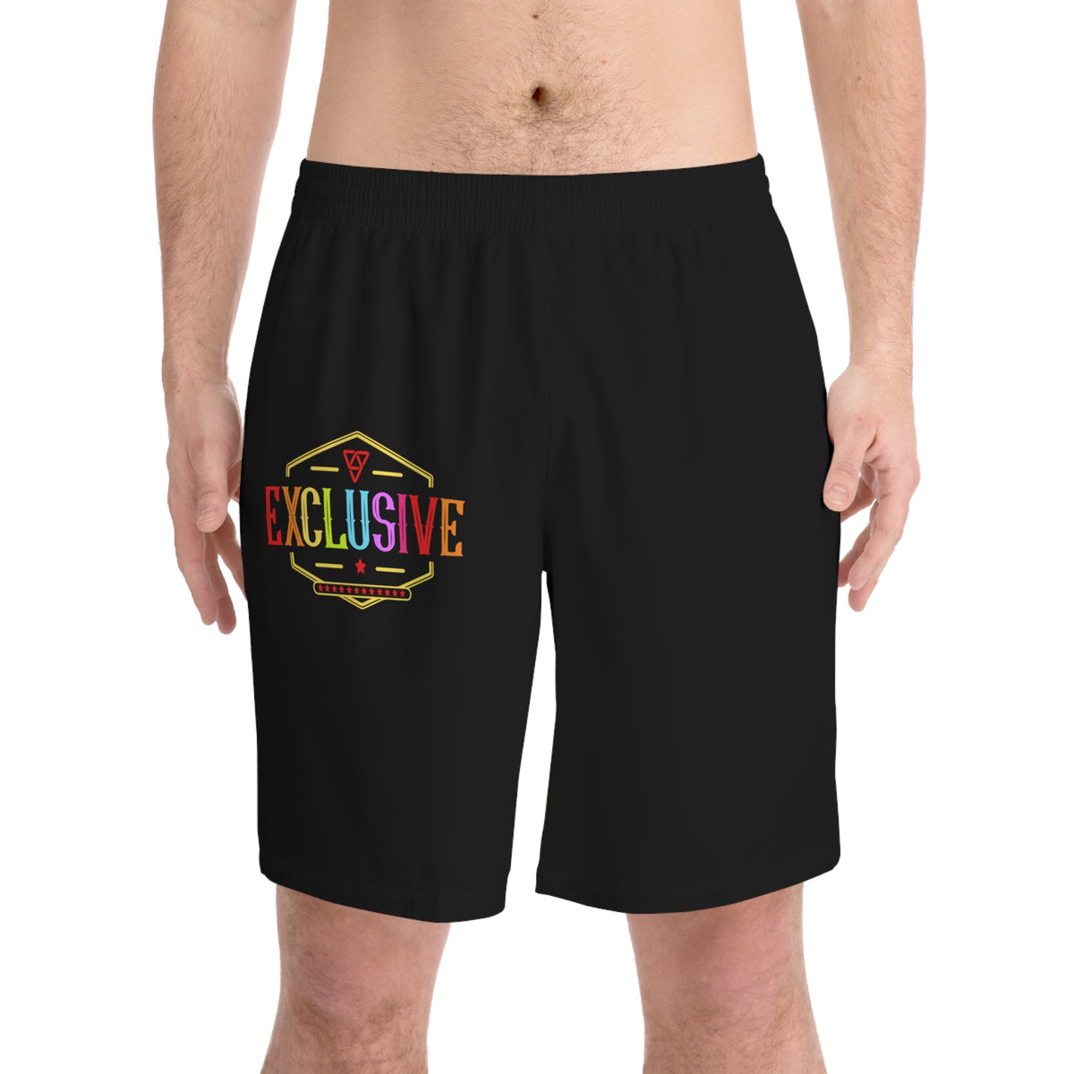 Men's Elastic Beach Shorts (AOP)