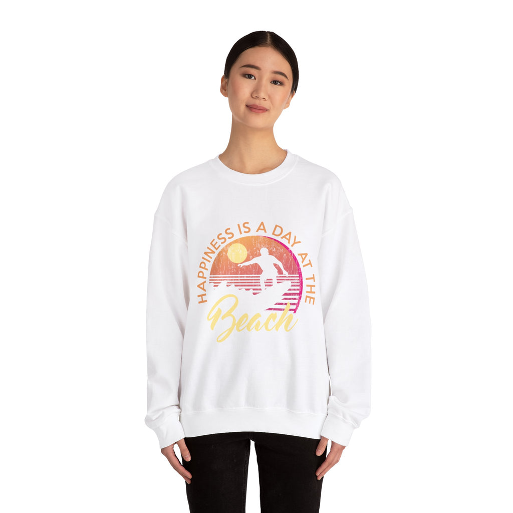 Le bonheur est une journée à la plage Sweat-shirt unisexe 