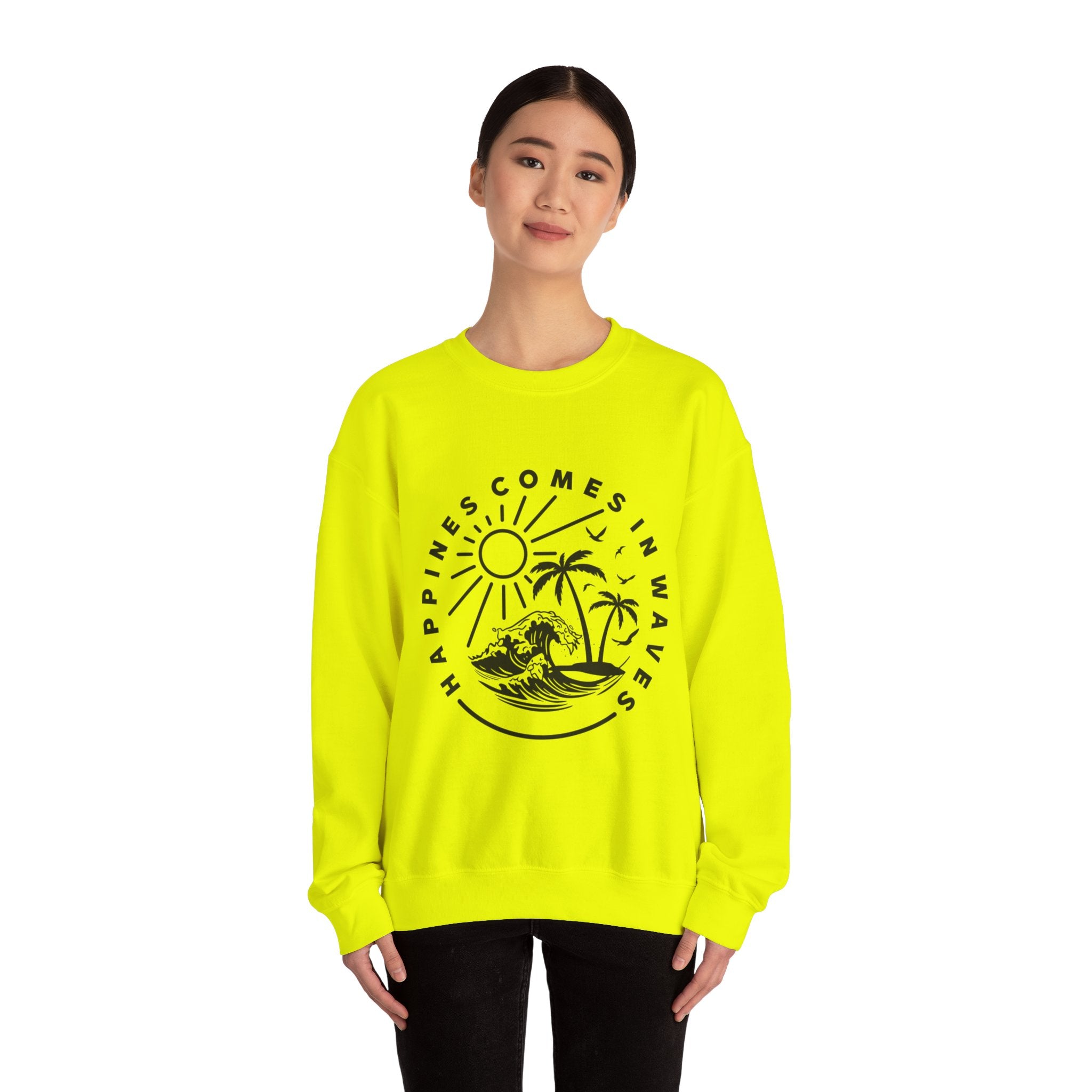 Le bonheur vient par vagues Sweatshirt 