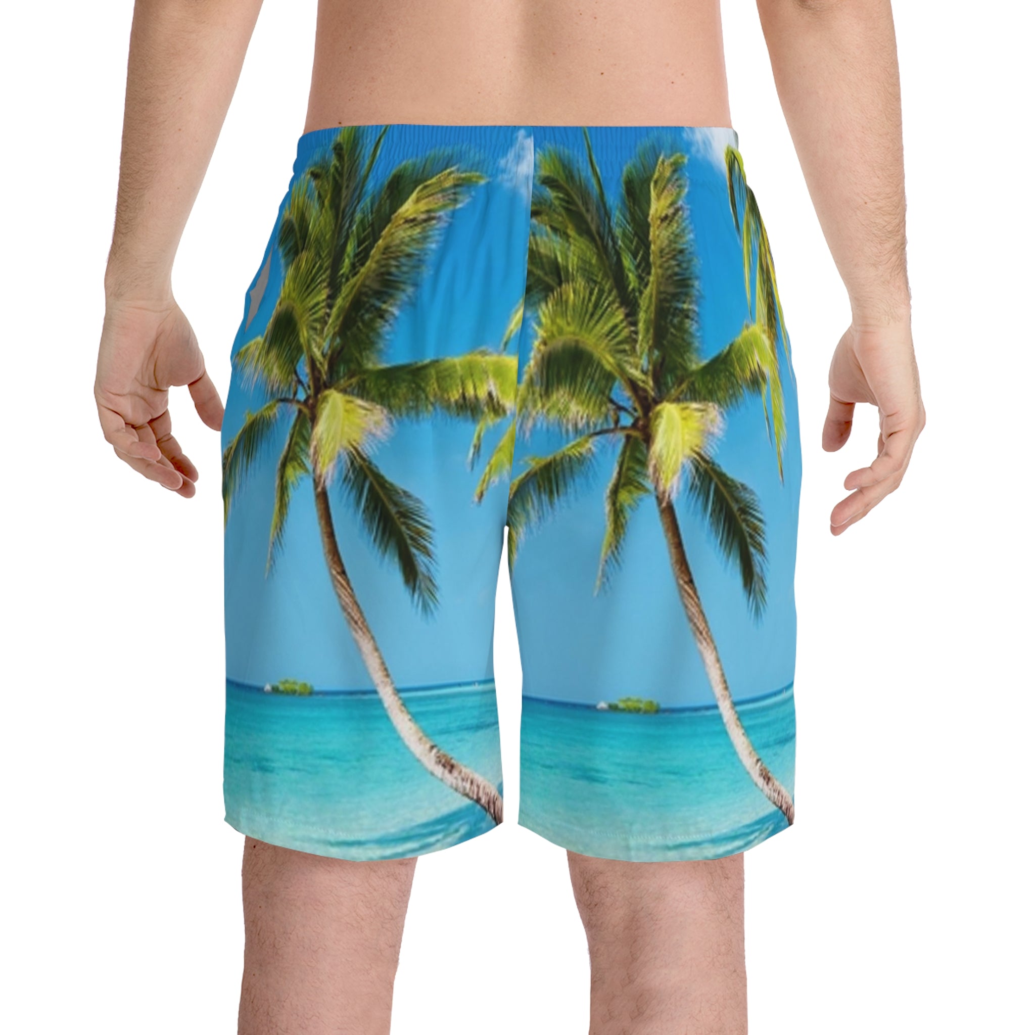 Men's Elastic Beach Shorts (AOP)