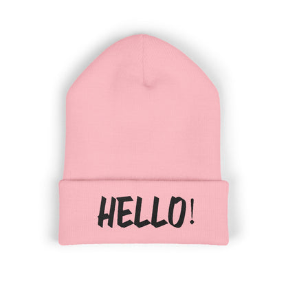 Hello! Classic Cuffed Beanie - Stylish Winter Hat for Trendsetters