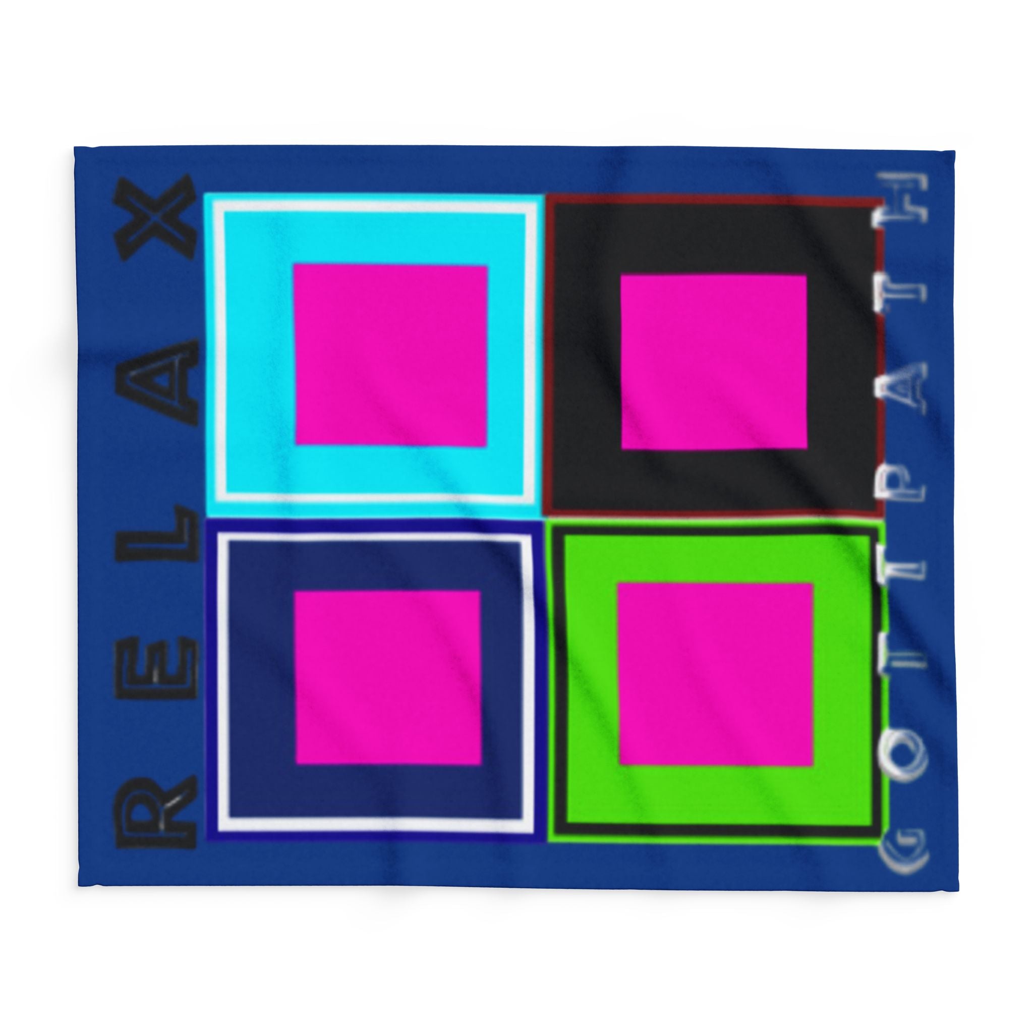 Vibrant Relaxation Arctic Fleece Blanket, Cozy Home Decor, Gift for Her, Modern Wall Art, Stylish Lounge Accessory, Colorful Throw